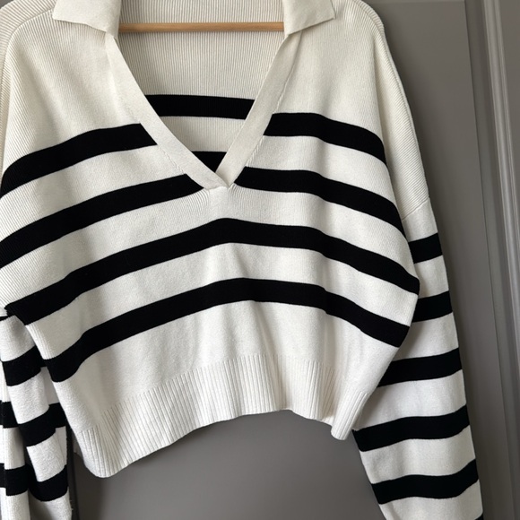 Dynamite Cream Ribbed Knit Top - Picture 1 of 2